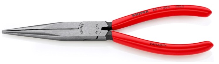 Плоскогубцы KNIPEX KN-3811200SB механика, плоскокруглые губки, 200 мм