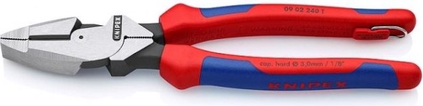 Плоскогубцы со страховочным креплением KNIPEX 0902240T 240 мм [KN-0902240T]