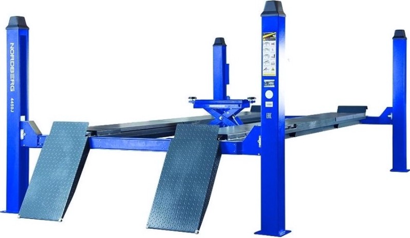 Подъемник автомобильный NORDBERG 4450J четырехстоечный 5 т (380В) с траверсой 3 т [ЦБ-00008005]