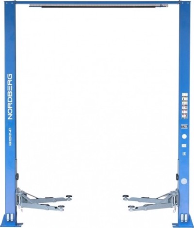 Подъемник автомобильный NORDBERG N4120H-4G двухстоечный 4 т с вер. синхр, (380В) синий [ЦБ-00017065]