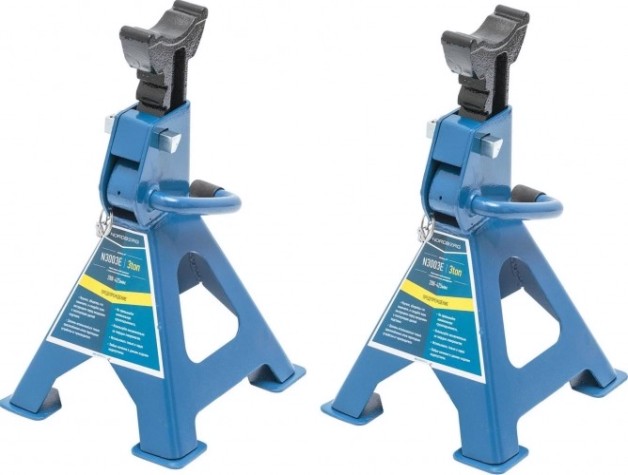 Подставка страховочная под авто NORDBERG N3003E грузоподъемность 3 т, 300-444 мм (компл. 2 шт.)