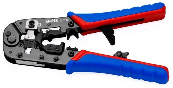 Пресс-клещи KNIPEX KN-975113 3-в-1, для штекеров RJ 45