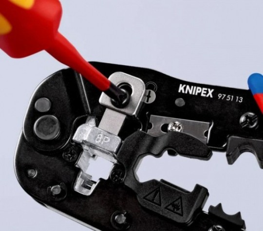 Пресс-клещи KNIPEX KN-975113 3-в-1, для штекеров RJ 45