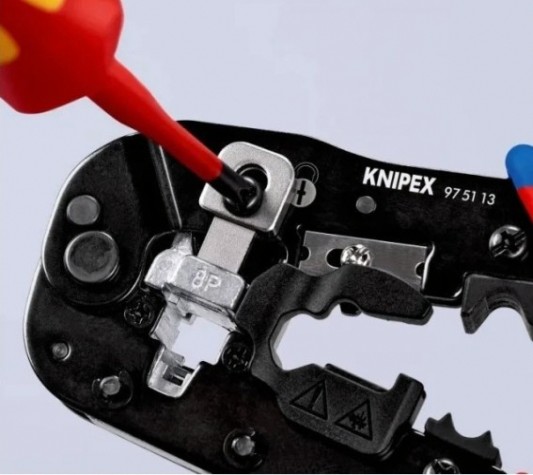 Пресс-клещи KNIPEX KN-975113SB 3-в-1, для штекеров RJ 45
