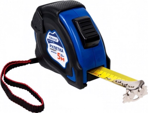 Рулетка Кобальт 646-799 комфорт 5мx25мм обрезиненный корпус