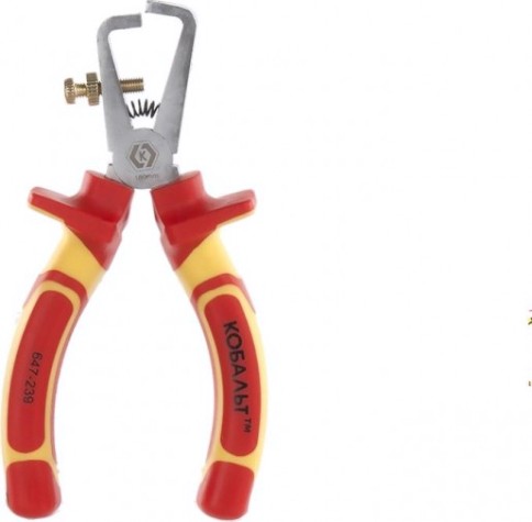 Съемник изоляции диэлектрический Кобальт 647-239 клещи для снятия 160 мм, cr-v