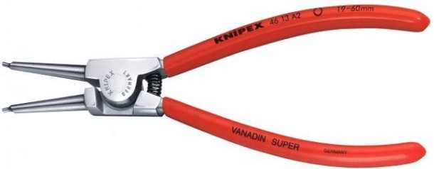 Щипцы KNIPEX 4613A1 для внешних стопорных колец, прямые губки [KN-4613A1]