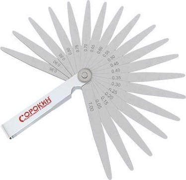 Щупы измерительные СОРОКИН 40.78 с точностью 0,05-1,0мм, 100мм, 20 шт.