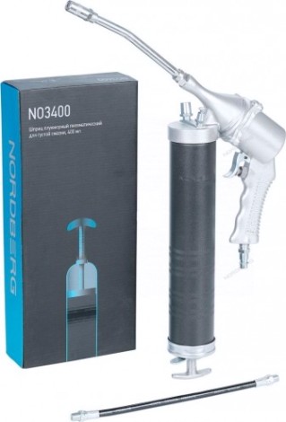 Шприц плунжерный пневматический NORDBERG NO3400 для густой смазки, 400мл [NO3400]