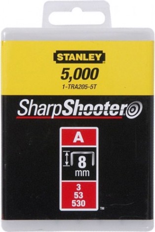 Скоба STANLEY 1-TRA205T для степлера "light duty" тип “a” (5/53/530) 8мм/