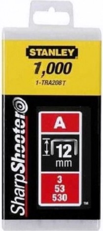 Скоба STANLEY 1-TRA208T для степлера "light duty" тип “a” (5/53/530) 12мм/