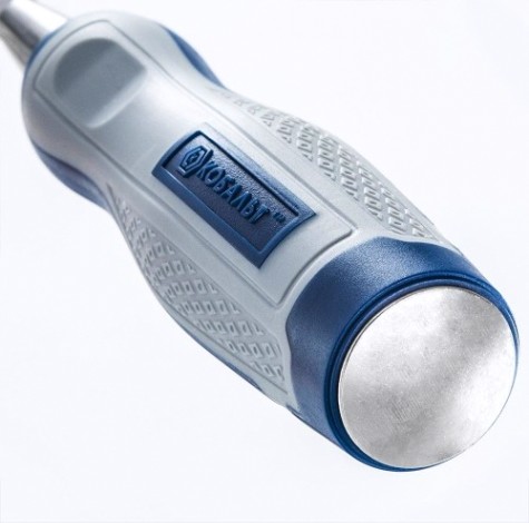 Стамеска Кобальт 245-541 плоская 14х140 мм, cr-v, двухкомпонентная рукоятка