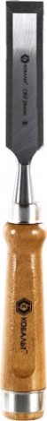 Стамеска Кобальт 245-800 плоская 26х140 мм, cr-v, деревянная рукоятка