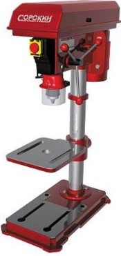 Станок сверлильный СОРОКИН 20.500 настольный, 5 скоростей, 13 мм, 350 Вт