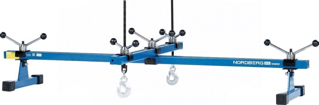 Стенд для вывешивания двигателя NORDBERG N30052 500кг, с поперечной штангой, l=170см [ЦБ-0008606]