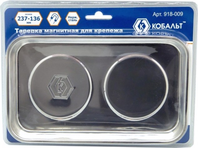 Тарелка магнитная для крепежа Кобальт 918-009 237х136х22 мм, прямоугольная