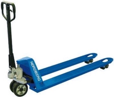 Тележка гидравлическая NORDBERG N3901-25R складская 2,5 т, усиленная, с резиновыми колесами [ЦБ-00017480]