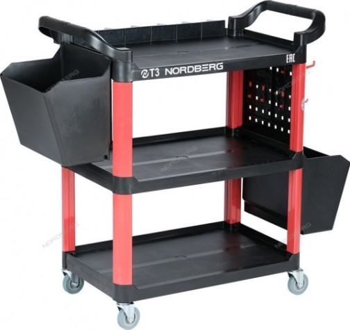 Тележка инструментальная NORDBERG T3 с пластиковыми полками (состоит из 2 коробок) [ЦБ-00015524]