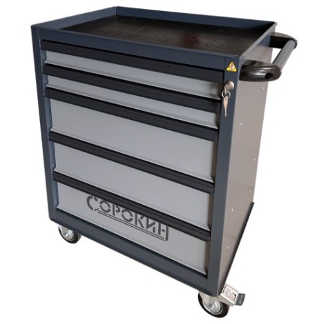 Тележка инструментальная СОРОКИН 9.5 передвижная 5 отделений