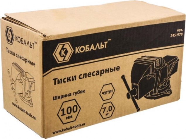 Тиски слесарные Кобальт 100 мм 245-978 [245-978]