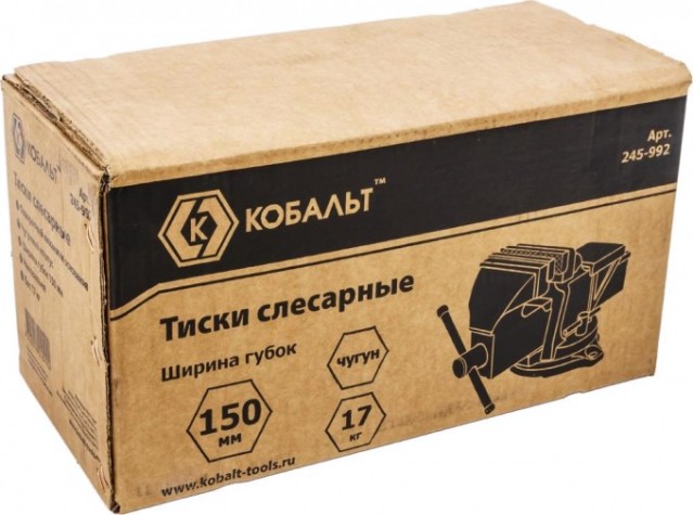 Тиски слесарные Кобальт 150 мм 245-992 [245-992]