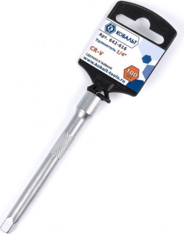 Удлинитель Кобальт 642-616 1/4", 100 мм, cr-v