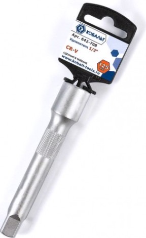 Удлинитель Кобальт 642-708 1/2", 125 мм, cr-v