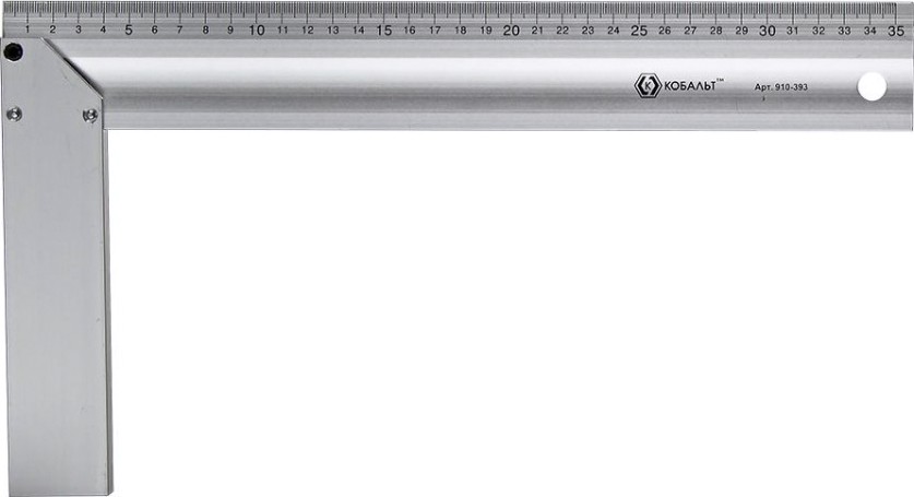 Угольник Кобальт 910-393 столярный 350 мм, алюминиевый