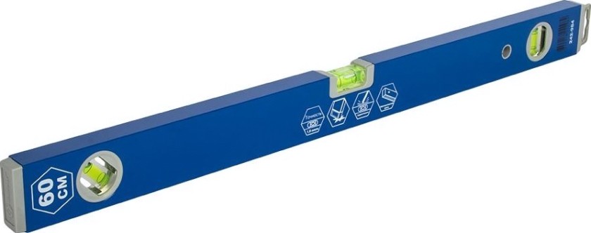 Уровень строительный Кобальт 242-984 комфорт, 600 мм, профиль 20x49 мм, 3 глазка.