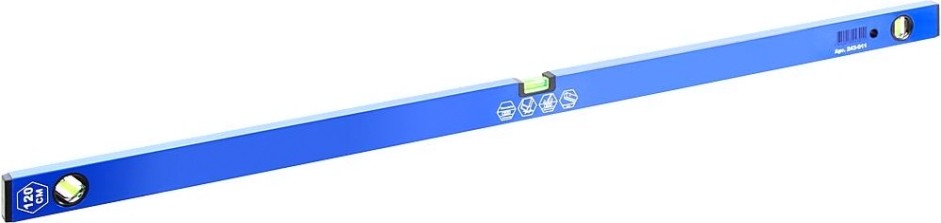 Уровень строительный Кобальт 243-011 комфорт, 1200 мм, профиль 20x49 мм, 3 глазка.