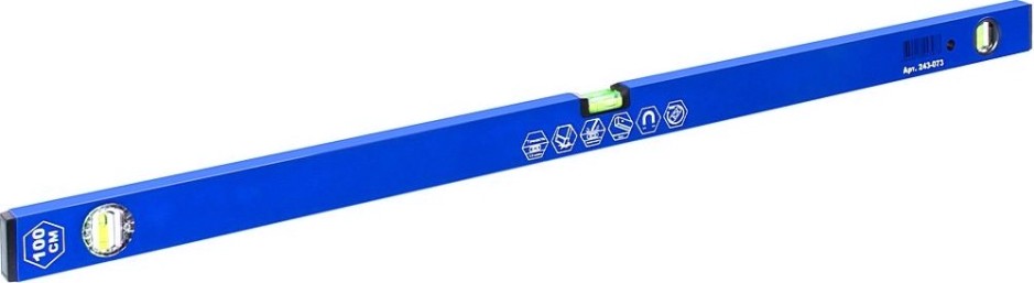 Уровень строительный Кобальт 243-073 комфорт, магнитный 1000 мм, профиль 20x49 мм, 3 гл