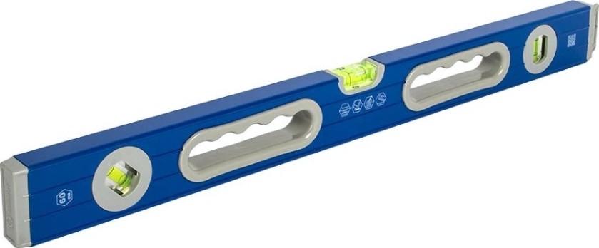 Уровень строительный Кобальт 243-080 комфорт, 600 мм, профиль 23x59 мм, 3 глазка.