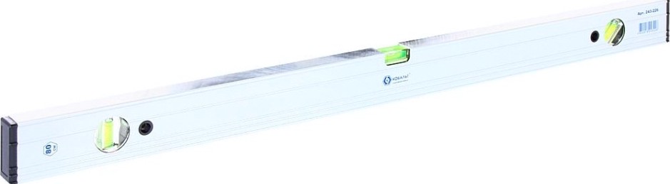 Уровень строительный Кобальт 243-226 экстра, 800 мм, профиль 23x59 мм, 3 глазка.