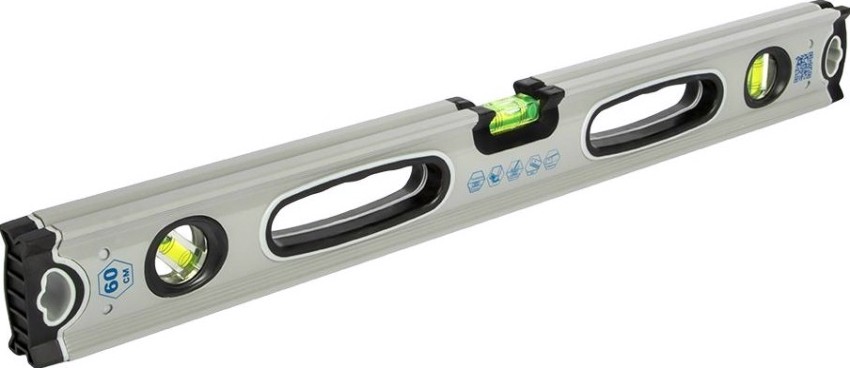 Уровень строительный Кобальт 243-271 экстра, 600 мм, профиль 30x65 мм, 3 глазка.