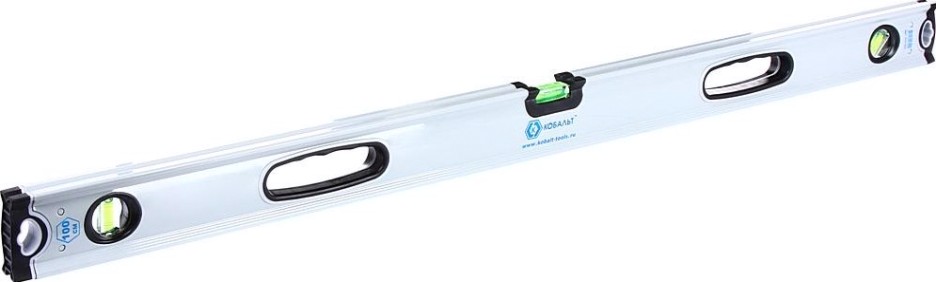 Уровень строительный Кобальт 243-295 экстра, 1000 мм, профиль 30x65 мм, 3 глазка.