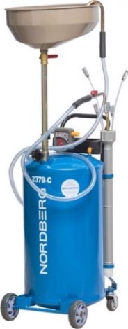 Установка для сбора масла NORDBERG 2379-CB пневматическая 65 л (синяя) [8895]
