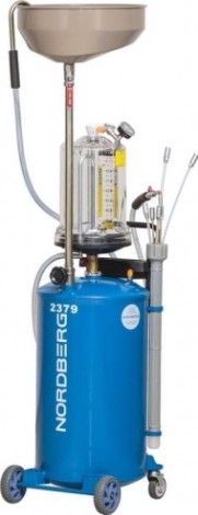 Установка для слива масла NORDBERG 2379В пневмо 65 л (синяя) [8525]