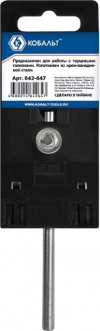 Вороток Кобальт 642-647 т-образный 1/4", 115 мм, cr-v