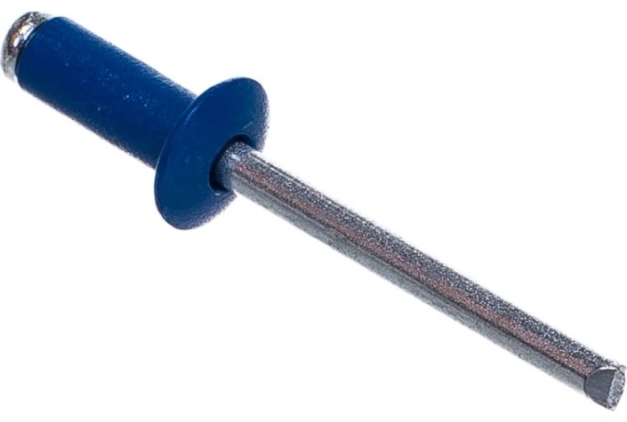 Заклепка алюминиевая Кобальт 910-973 вытяжные 4,8х12 мм, синие ral 5005 (50 шт.)