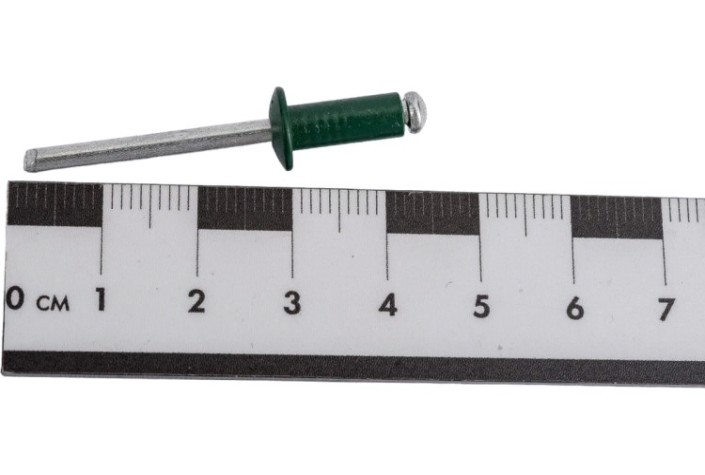 Заклепка алюминиевая Кобальт 911-000 вытяжные 4,8х12 мм, зеленые ral 6005 (50 шт.)