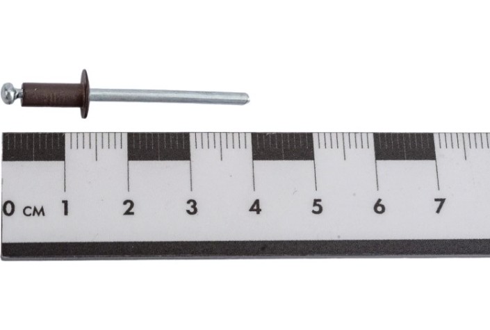 Заклепка алюминиевая Кобальт 911-024 вытяжные 4,0х10 мм, коричневые ral 8017 (50 шт.)