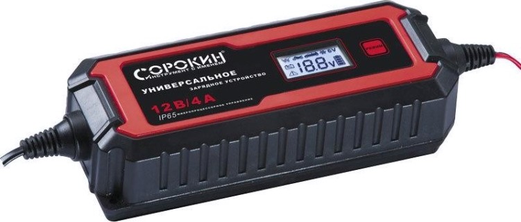 Зарядное устройство СОРОКИН 12.94 4A, 6/12В, 220В, универсальное