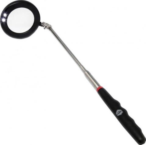 Зеркало телескопическое Кобальт 918-207 инспекционное 280-870мм, 75 мм, led фонарик